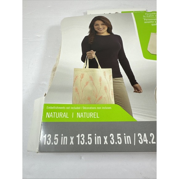 Imagin8 Canvas Tote 13.5x13.5x3.5 New - Picture 2 of 8